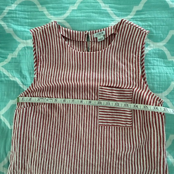 JCrew red and white striped tank - Picture 3 of 6